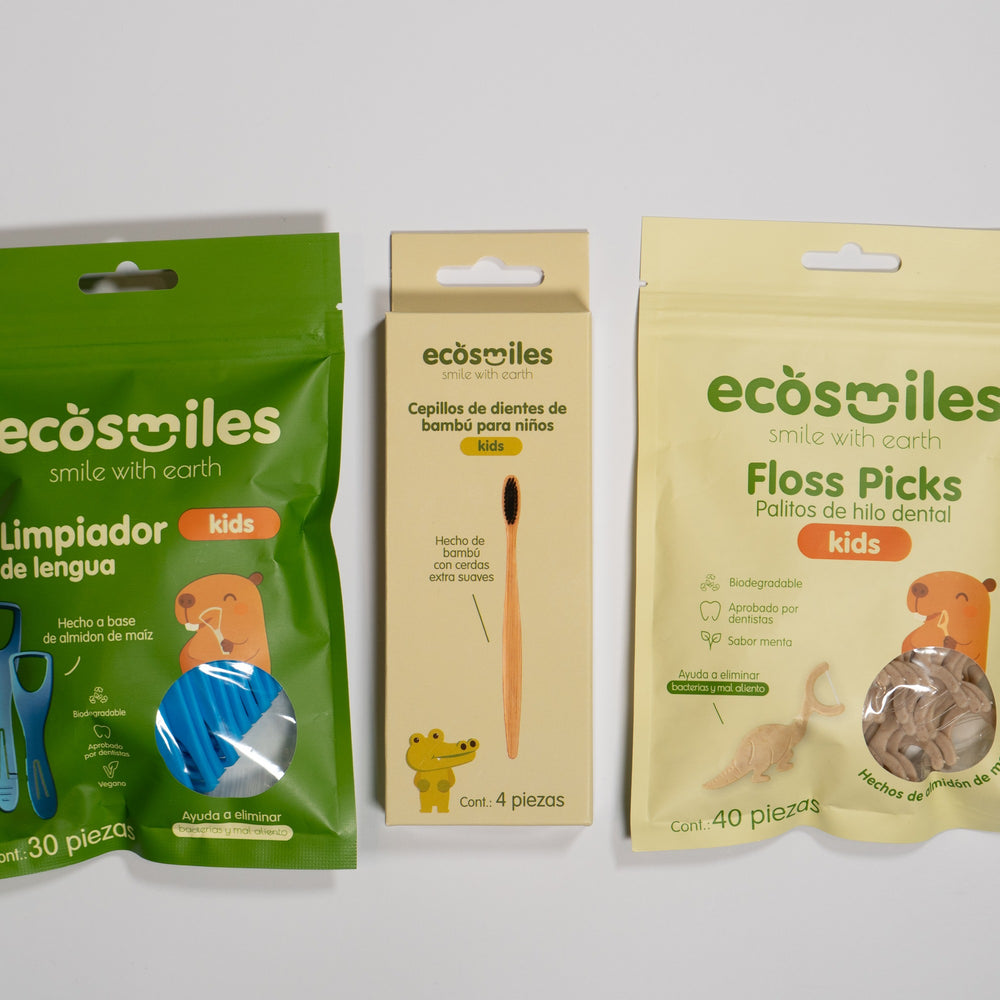 Floss Picks Kids - 07 conjunto ecosmiles floss kids