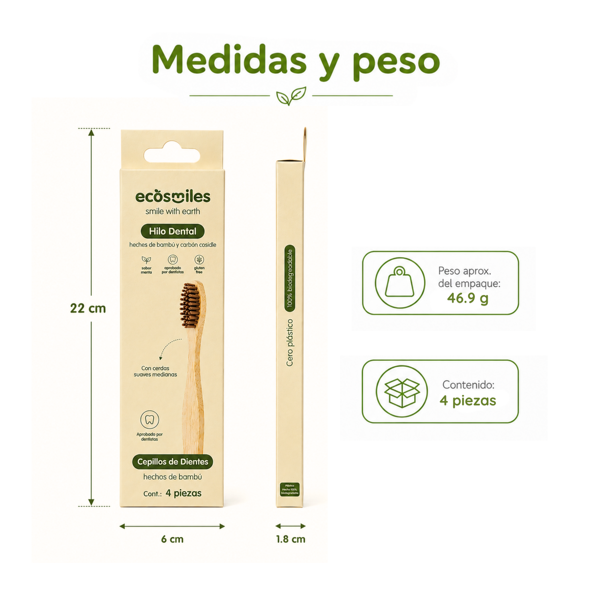 Cepillo de Dientes de Bambú – Adulto