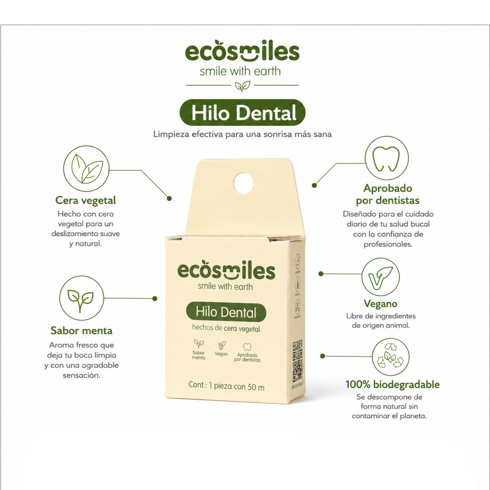 Hilo Dental Biodegradable – Maíz de Trigo