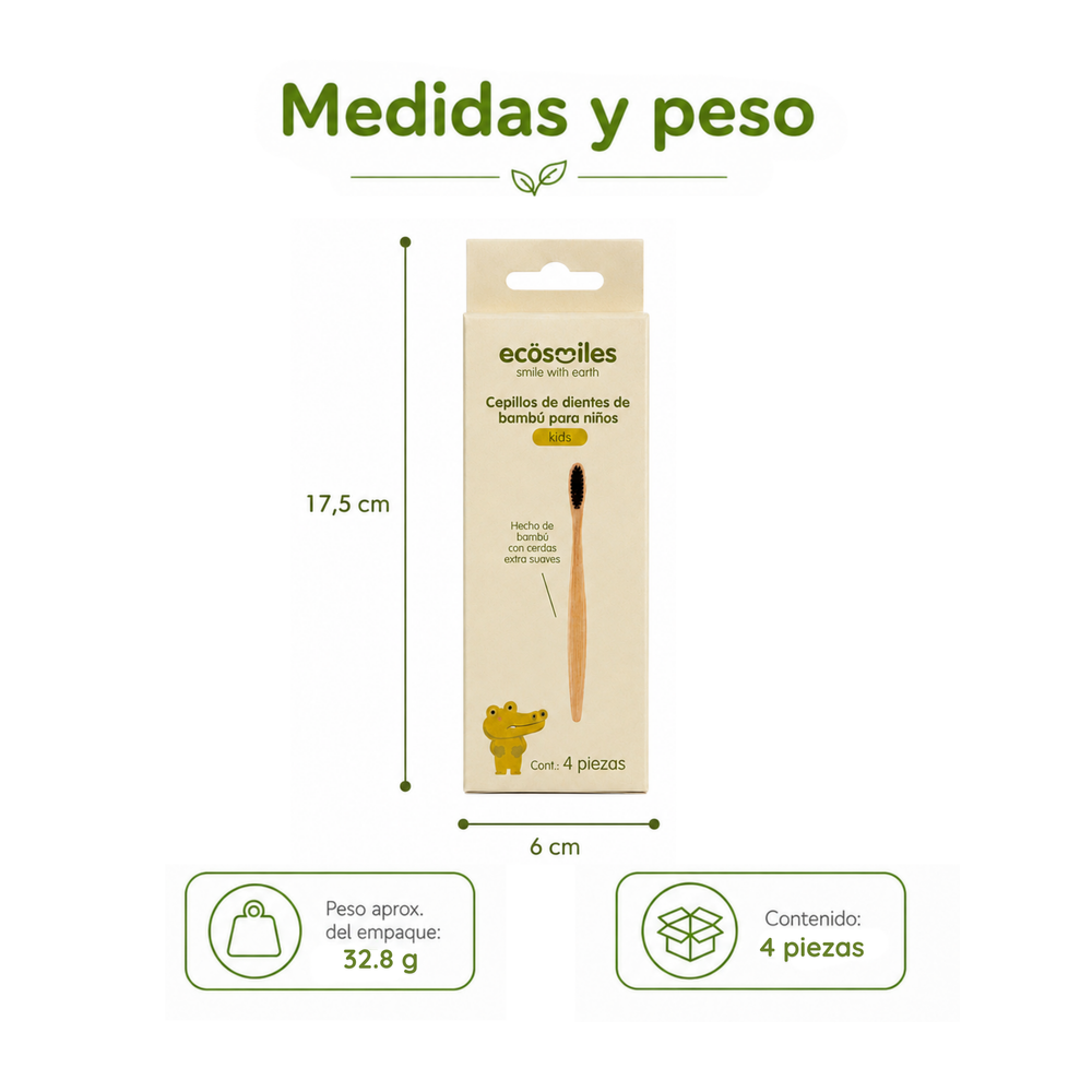 Cepillo de Dientes de Bambú – niños